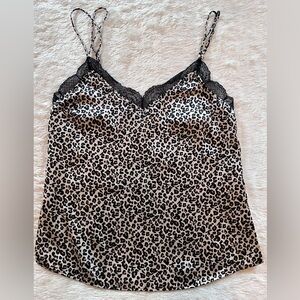 Abercrombie & Fitch Animal Print Cami with Black Lace